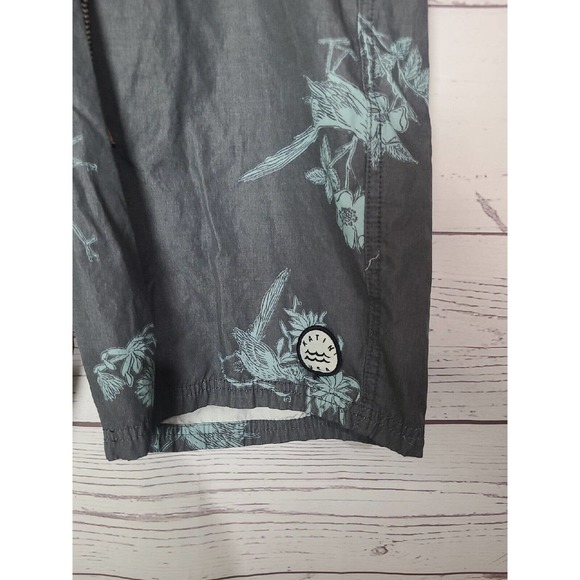 Katin USA Black Birds AOP Print Surfing Board Shorts Men's Size 33 - Picture 3 of 4